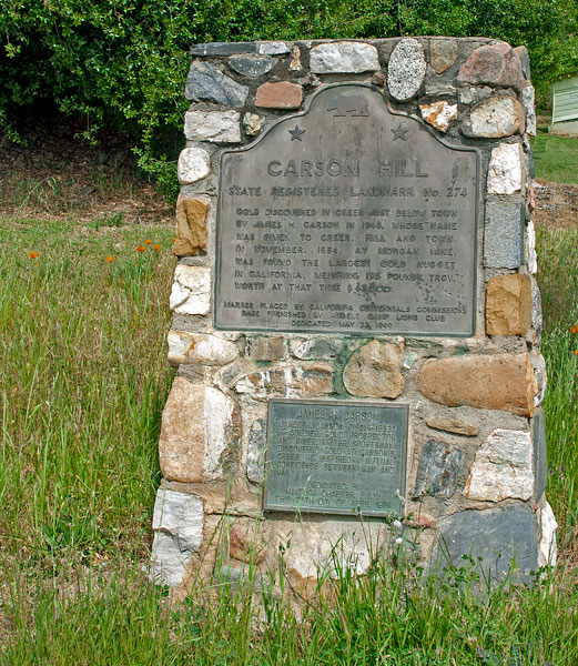 California Historical Landmark #274: Carson Hill California Historical Landmark #274: Carson Hill