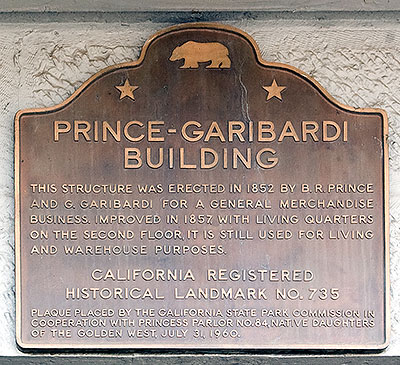 Prince-Garibardi Building in Altaville, California