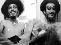 Cockettes John Rothermel and Daniel Ware As the Leggy P. Sisters in Hollywood Babylon.  Photo copyright David Wise.