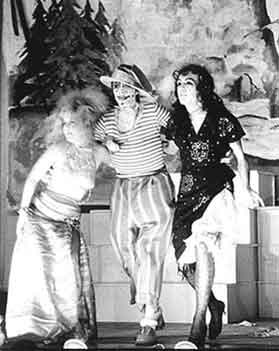 Harlowe, Sandy and Link Martin in Les Cockettes Folies des Paris. Photo copyright Fayette Hauser