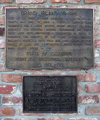 Grand Island Shrine in Colusa County, California