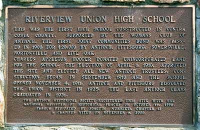 Riverview Union High School Commemorative Plaque