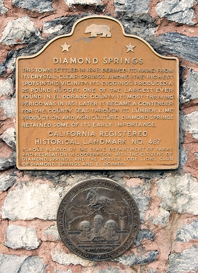 California Historical Landmark #487: Diamond Springs