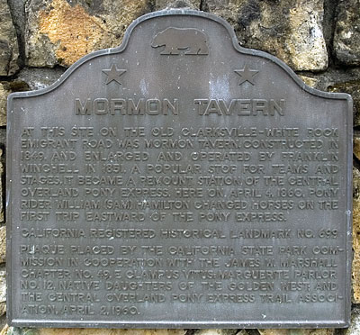 Mormon Tavern Pony Express Remount Station Near Clarksville, California
