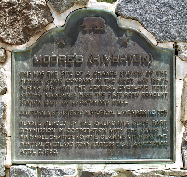Site of Riverton Pony Express Remount Station Near Kyburz, California
