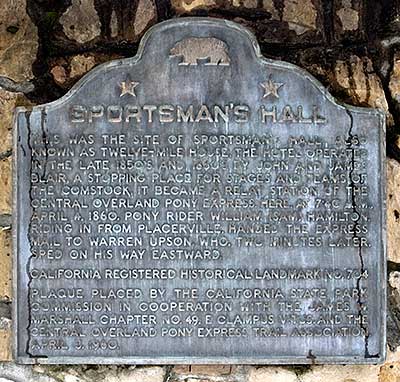 Sportsman&rsquo;s Hall Pony Express Commemorative Plaque