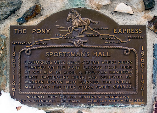 Sportsman&rsquo;s Hall Pony Express Commemorative Plaque