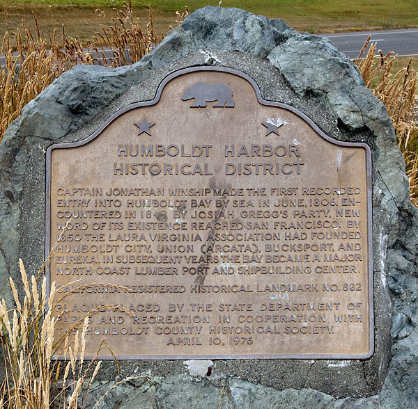California Landmark 882: Humboldt Harbor Historical District