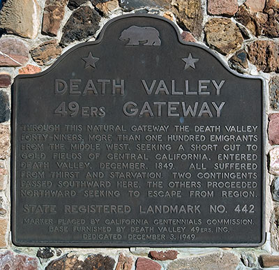 California Historical Landmark 442: Death Valley Gateway