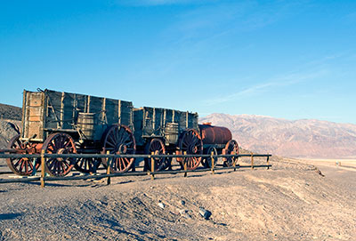 20-Mule Wagonj at Harmony Borax Works in Death Valley National Park