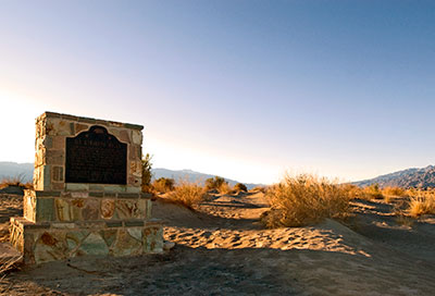 California Historical Landmark 826: Old Stovepipe Wells in Death Valley