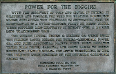 Historic Point of Interest: Power for the Diggins in the Inyo National Forest
