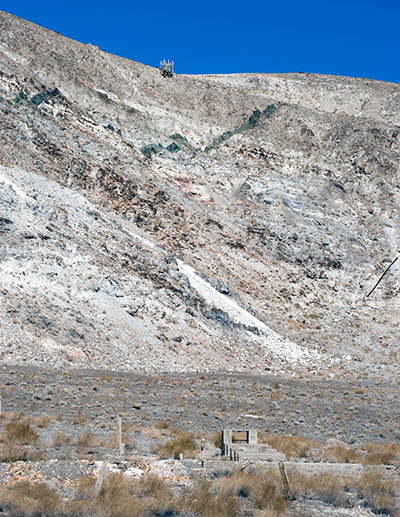 Saline Valley Salt Tram: Tower and Foundation of West Terminal