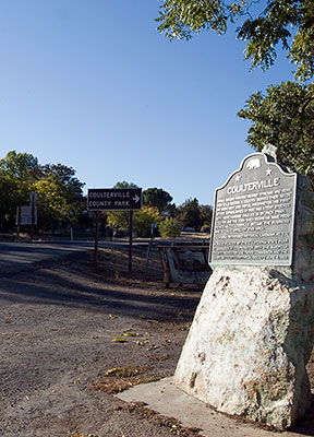 Coulterville Historical Plaque in Mariposa County, California