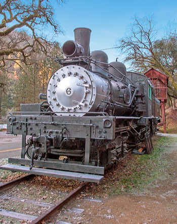 Hetch Hetchy Railroad Engine in El Portal, California