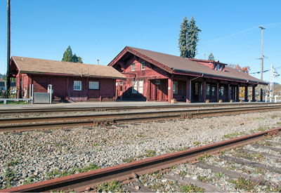 Willits Depot in Mendocino County, California