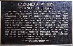 Larkmead Winery Commemorative Plaque