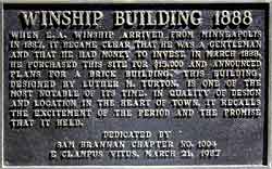 Winship Building Commemorative Plaque