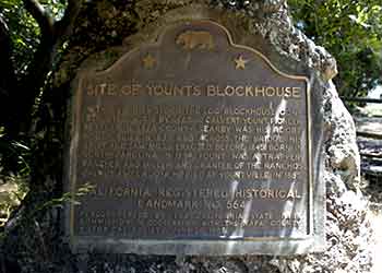 George Yount Blockhouse Commemorative Plaque