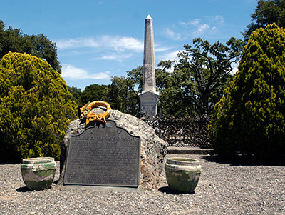 Grave of George C. Yount in the Yountville Pioneer Cemetery