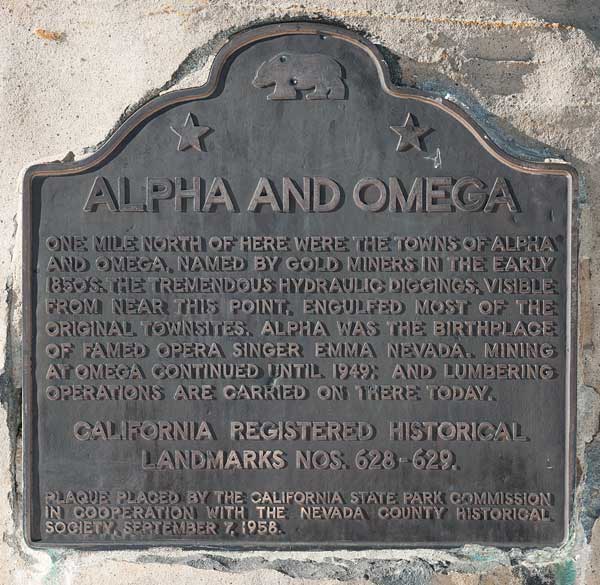 California Historical Landmark #628: Alpha Hydraulic Diggings