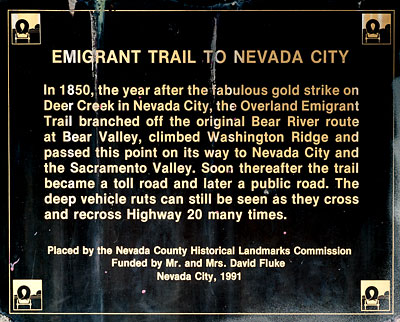 Emigrant Trail to Nevada City