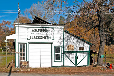 Fippin&rsquo;s Blacksmith Shop in Rough and Ready, California
