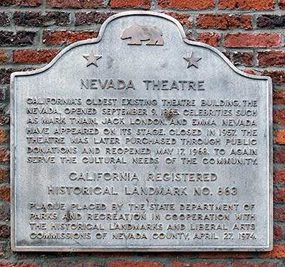 Nevada Theatre in Nevada City, California