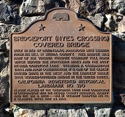 Bridgeport Covered Bridge Over South Fork of Yuba River