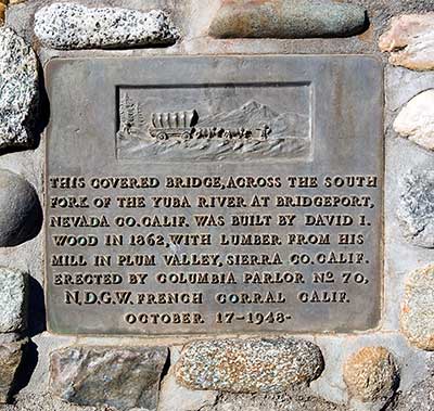 Bridgeport Covered Bridge Over South Fork of Yuba River