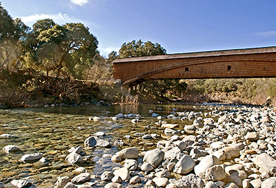 Bridgeport Covered Bridge Over South Fork of Yuba River