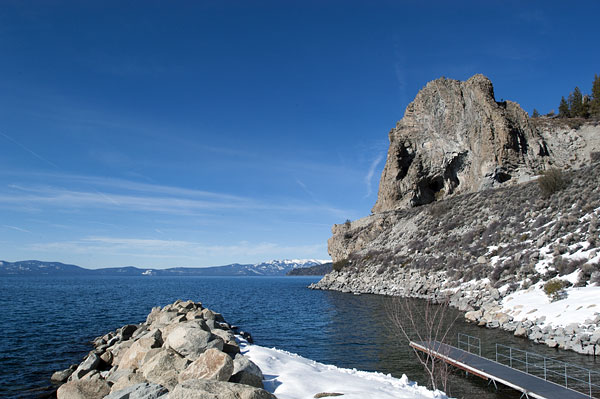 Cave Rock and Lake Tahoe