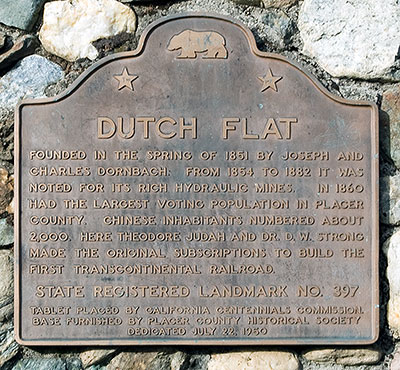 Town of Dutch Flat in Placer County, California