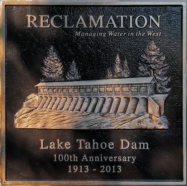 California Historical Landmark #797: Lake Tahoe Outlet Gates in Tahoe City