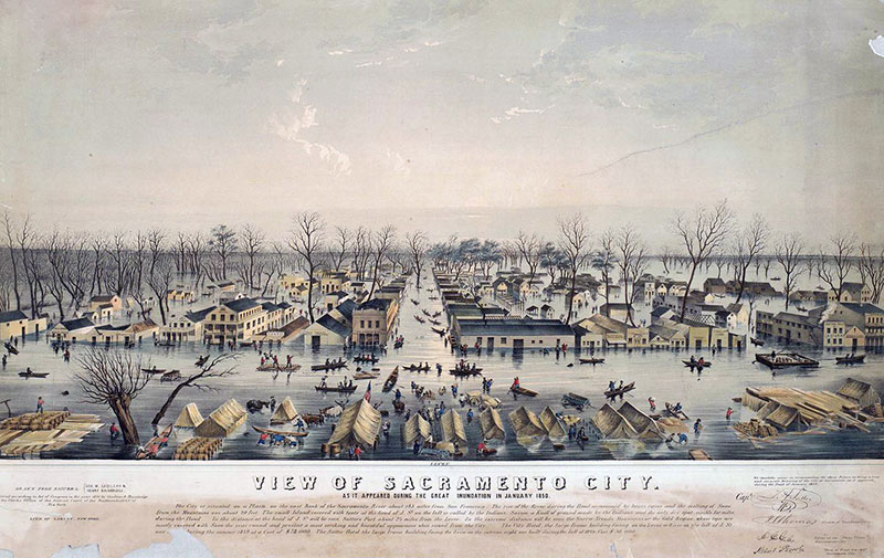 Sacramento City in the Great 1850 Inundation