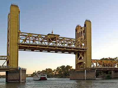 Tower Bridge in Sacramento, California
