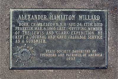 Grave of Alexander Hamilton Willard in Franklin, California
