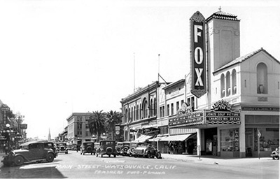 Historic 1930's Main Street in Watsonville, California