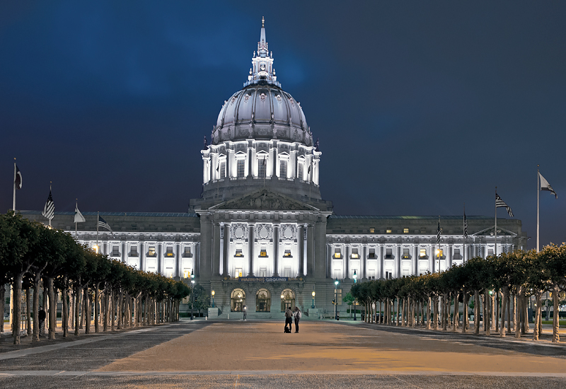 San Francisco City Hall was designed by Bakewell & Brown and completed in 1916.
