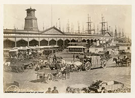 Old Union Depot and Ferry House in 1868