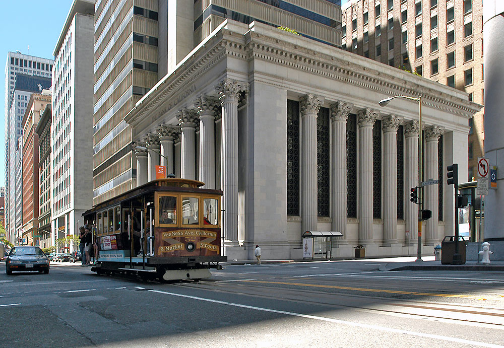 The Bank of California was designed by Bliss & Faville and built in 1904.