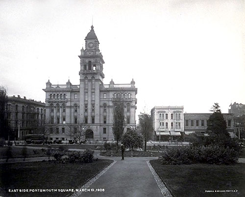East Side of Portsmouth Square on 13 March 1906