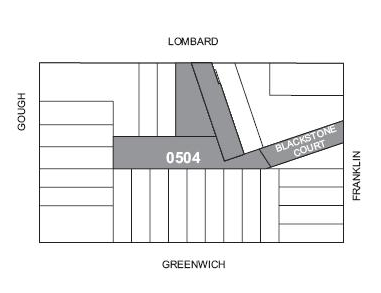 Map of Blackstone Court Historic District in San Francisco