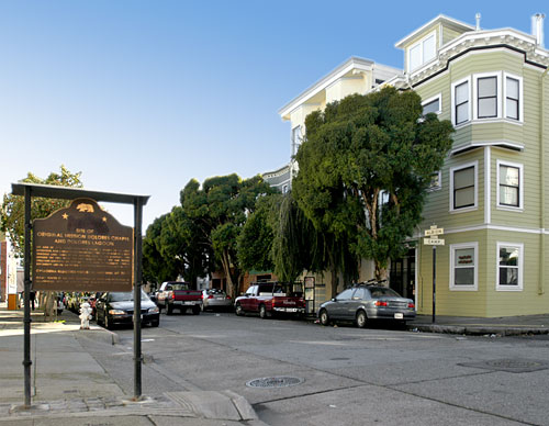 California Historical Landmark #327-1: Site of Original Mission Dolores Chapel and Dolores Lagoon