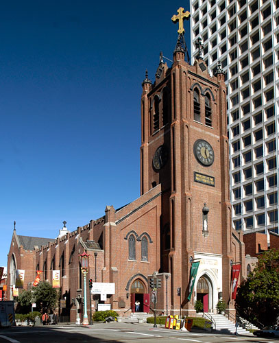 California Landmark 810: Site of Old Saint Mary's Church