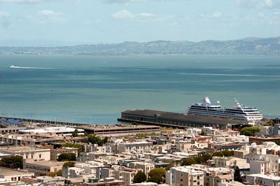 Pier 35 Cruise Terminal Viewed From Russian Hill Crest