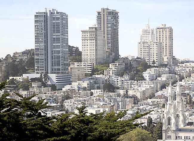 Russian Hill Viewed From Crest of Telegraph Hill