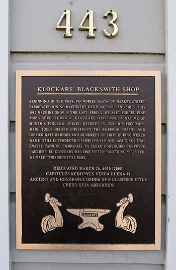 Klockars&rsquo; Blacksmith Shop in San Francisco
