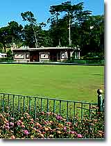 Lawn Bowling Clubhouse and Greens, San Francisco. Photograph copyright &copy; 2003 by Alvis E Hendley.