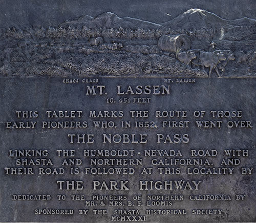 California Historical Landmark #11: Noble Pass Route in Lassen Volcanic National Park